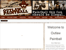 Tablet Screenshot of outlawpaintballfield.com